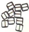 10 15x15mm Crystal with Bronze Edge